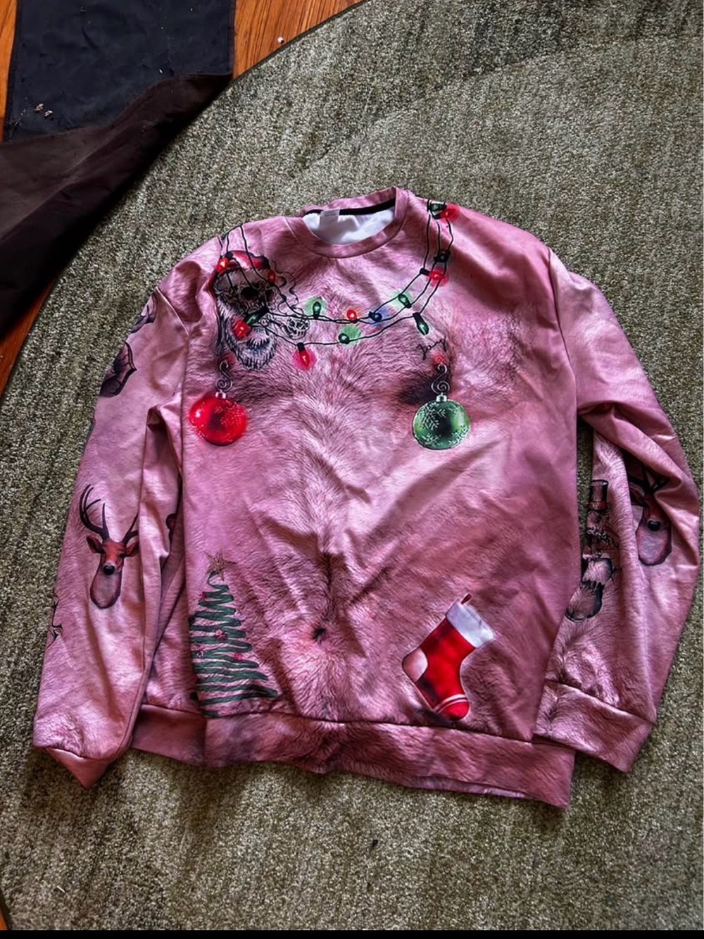 “Nude” Xmas christmas sweatshirt 3x funny!